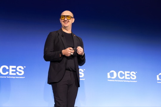 James Poulter speaking at CES